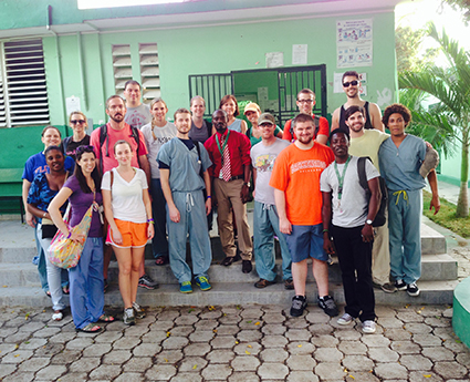 Residents and faculty in Haiti